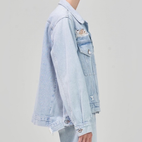 Citizens of Humanity Georgina Denim Jacket In Vidia light blue size XS NWT - Picture 5 of 8